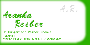 aranka reiber business card